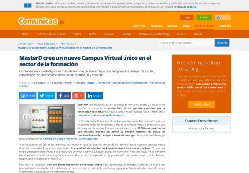 
                            8. MasterD crea un nuevo Campus Virtual único en el sector de la ...