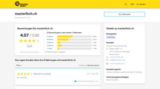 
                            8. masterfisch.ch Bewertungen & Erfahrungen | Trusted Shops