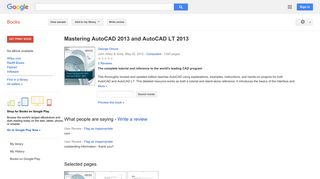 
                            6. Mastering AutoCAD 2013 and AutoCAD LT 2013 - Google बुक के परिणाम