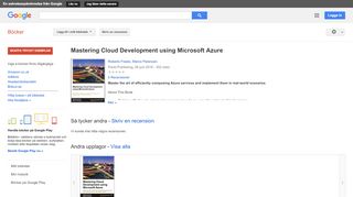 
                            13. Mastering Cloud Development using Microsoft Azure - Google böcker, resultat