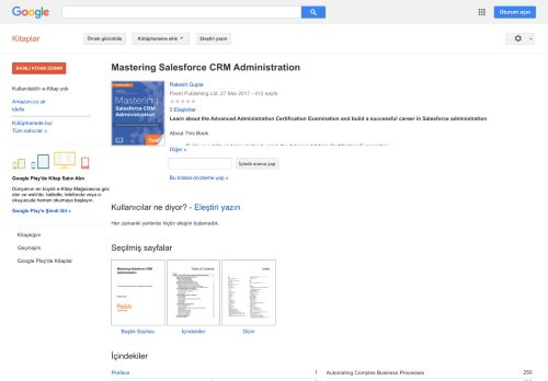 
                            12. Mastering Salesforce CRM Administration - Google Kitaplar Sonucu
