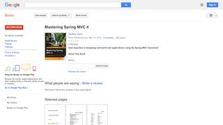 
                            10. Mastering Spring MVC 4 - Google बुक के परिणाम