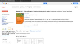 
                            10. Masterkurs Client/Server-Programmierung mit Java - Anwendungen ...