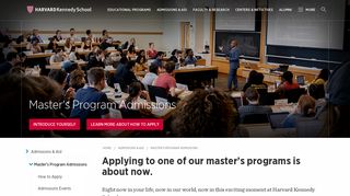 
                            3. Master's Program Admissions | Harvard Kennedy School