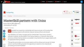 
                            8. MasterSkill partners with Unisa | ITWeb