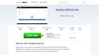 
                            11. Master.wifonic.net website. WiFonic WiFi HotSpot Service.