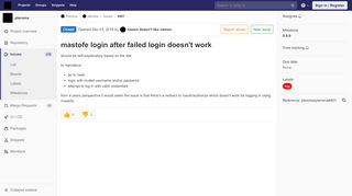 
                            5. mastofe login after failed login doesn't work (#407) · Issues · Pleroma ...