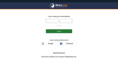 
                            2. Masuk - Binary.com