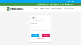 
                            12. Masuk / Daftar - DPM-PTSP Kota Bekasi - Beranda