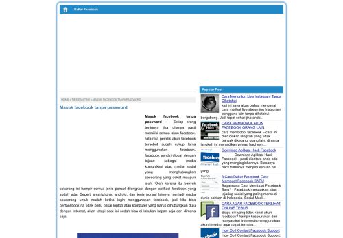 
                            6. Masuk facebook tanpa password