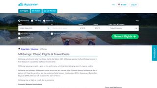 
                            4. MASwings: Cheap Flights, Airlines Tickets and Deals ¦ ...