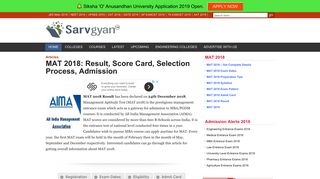 
                            8. MAT 2018: Result, Score Card, Selection Process, Admission