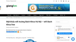 
                            6. Mật khẩu wifi trường Bách Khoa Hà Nội - wifi Bach Khoa free - gianghm