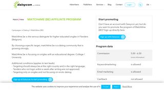 
                            9. Match4me (BE) affiliate program | Daisycon