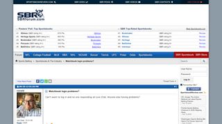 
                            7. Matchbook login problems? - Sportsbook Review