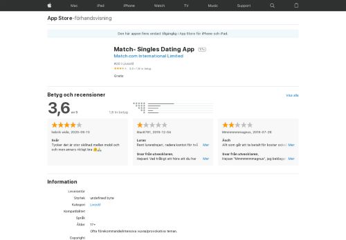
                            3. Match.com – Dating app i App Store - iTunes - Apple