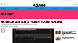 
                            10. Match.com gets real in the fight against fake love | AdAge