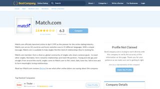 
                            10. Match.com Reviews | Real Customer Reviews for 2019