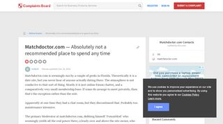 
                            10. Matchdoctor.com - Absolutely not a recommended place to spend any ...