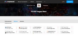 
                            8. Matches | FH SWF Hagen West | UEG LOL S4 2. Liga | Toornament ...