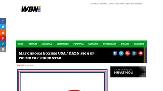 
                            10. Matchroom Boxing USA / DAZN sign up pound for pound star