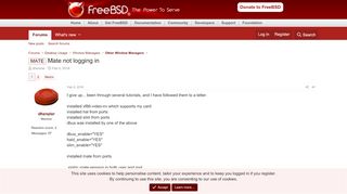 
                            2. MATE - Mate not logging in | The FreeBSD Forums