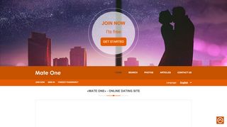 
                            3. «Mate One» - Online dating site