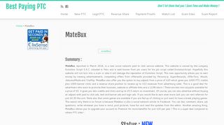 
                            12. MateBux.com Review Scam or Legit ? | Best Paying PTC