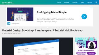 
                            13. Material Design Bootstrap 4 and Angular 5 Tutorial - MdBootstrap