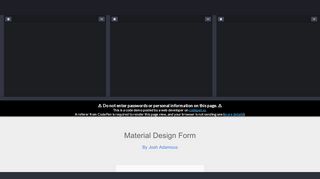 
                            2. Material Design Login Form - CodePen
