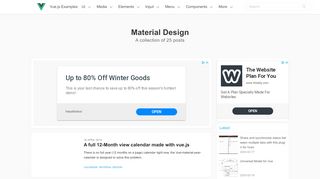 
                            4. Material Design - Vue.js Examples