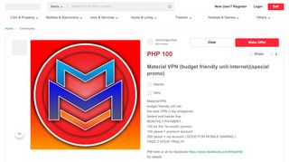 
                            10. Material VPN (budget friendly unli internet)(special promo ... - Carousell
