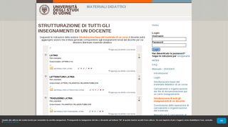 
                            8. Materiali Didattici » Strutturazione di tutti gli insegnamenti di un docente