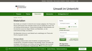 
                            3. Materialien Umwelt im Unterricht: Materialien und Service für ...