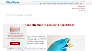 
                            7. Maternal TDF not effective in reducing hepatitis B transmission ...