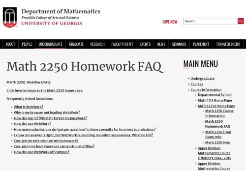 
                            5. Math 2250 Homework FAQ | Department of Mathematics - (UGA, Math).