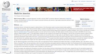 
                            6. Math for America - Wikipedia