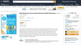 
                            12. Math Made Easy: Second Grade Workbook (Math ... - Amazon.com