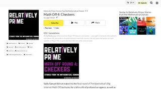 
                            12. Math Off 4: Checkers Relatively Prime: Stories From The Mathematical ...