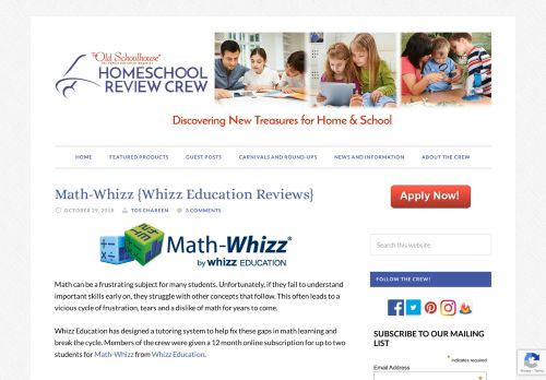 
                            9. Math-Whizz {Whizz Education Reviews} - Homeschool Review Crew