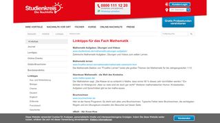 
                            12. Mathe Linktipps - Studienkreis.de