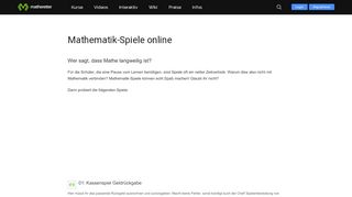 
                            3. Mathe-Spiele online | Matheretter ?