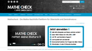 
                            2. Mathecheck.at | Mathematik Online Nachhilfe - jetzt check ich's!