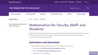 
                            11. Mathematica for Faculty, Staff, and Students: Information Technology ...