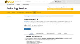 
                            12. Mathematica | Technology Services | VCU