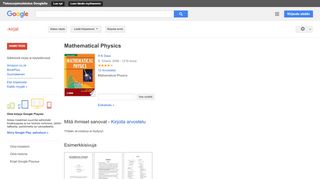 
                            10. Mathematical Physics - Google-teoshaun tulos
