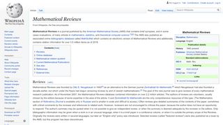 
                            4. Mathematical Reviews – Wikipedia