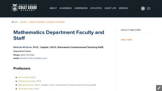 
                            10. Mathematics Department Faculty and Staff