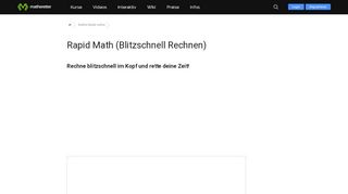 
                            10. Mathematik Spiel: Rapid Math | Matheretter ?