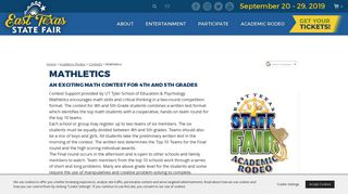 
                            9. Mathletics - East Texas State Fair